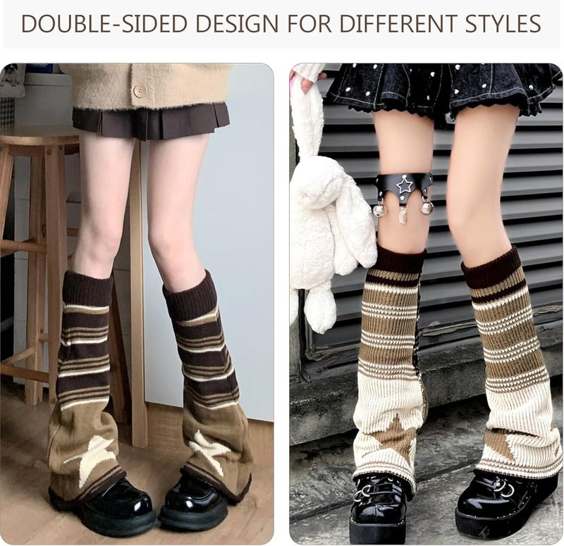 HEMOUR Leg Warmers for Women, Y2K Legwarmers Girls, Fall Winter Halloween Gifts, Harajuku Cutecore Gothic Fashion Accessories - Image 2